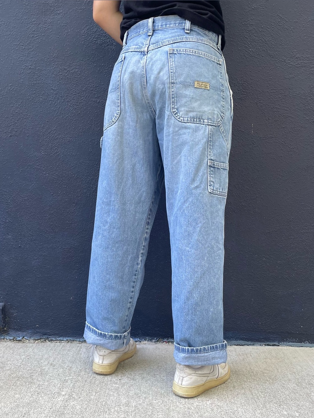 Baggy lightwash Wrangler carpenter jeans size 34x30